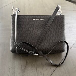 Michael Kors Charcoal Monogram Crossbody